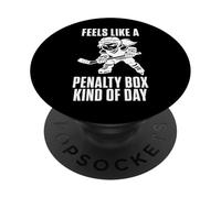 Chica de Hockey Femenino se Siente como un penalti Box Tipo de día PopSockets PopGrip Adhesivo