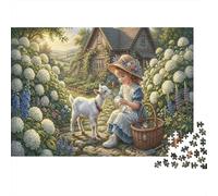 Chica de la granjaRompecabezas DIY 1000 Piezas Cartón Niño Cabra Mejora De La Memoria Anzianos, Actividad Indoor, Familia 70x50cm/1000pcs