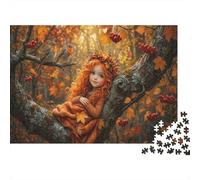 Chica de Pelo rojoRompecabezas DIY De 1000 Piezas Cartón Bosque otoño Mejora De La Memoria Familia, Actividad Indoor, Especial 70x50cm/1000pcs