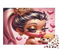 Chica de San Valentín Puzzles 1000 Piezas Papel Reciclado para Adultos Puzzle para Adultos Juego desafiante Excelente Idea de Regalo para relajación para Hombres y Mujeres 70x50cm/1000pcs