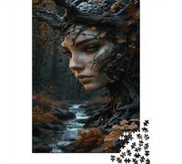 Chica del árbol Puzzle Imposible,desafío for Adults Valle Corriente Bosque 1000 Piezas Obra De Arte De Juego De para Adultos Y Niños Mayores De 12 Años 1000pcs (75x50cm)