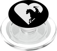 Chica del Caballo del Jinete del corazón PopSockets PopGrip para MagSafe