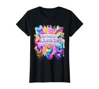 Chica Divertida de Gimnasia demasiados leos? No lo Creo Camiseta gráfica económica, Mujer, Negro, M