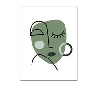 Chica geométrica abstracta curva minimalista cuadro sobre lienzo for pared carteles nórdicos e impresiones cuadros de for decoración for sala estar(1993-02,A4 21x30cm No Frame)