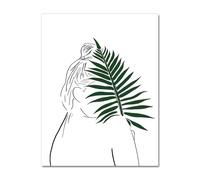 Chica geométrica abstracta curva minimalista cuadro sobre lienzo for pared carteles nórdicos e impresiones cuadros de for decoración for sala estar(1993-04,A4 21x30cm No Frame)