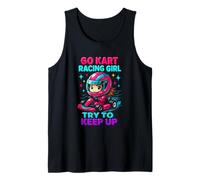 Chica Go Kart Trate de Mantener Divertido Go Kart Racing Gráfico Chicas Camiseta sin Mangas