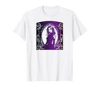 Chica gótica deprimido místico Cuervo Hada Mujer Violeta Camiseta