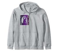 Chica gótica deprimido místico Cuervo Hada Mujer Violeta Sudadera con Capucha
