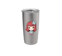 Chica Kawaii: Un mundo de ternura Vaso térmico de acero inoxidable de doble pared