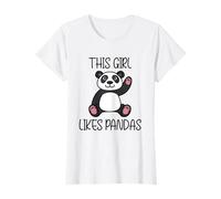 Chica le gusta el oso panda divertido diciendo la naturaleza Camiseta
