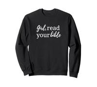 Chica Lee Tu Biblia Divertida Cita Cristiana Meme Iglesia Lindo Sudadera