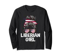 Chica Liberiana Moño De Pelo Desordenado Mujer Liberiana Bandana Liberia Manga Larga
