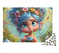Chica Linda Puzzle Adultos 1000 Piezas Fada del Tiempo del Té Cartón para Toda La Familia Regalo Navidad para Relajarse Mejor Regalo Oferta 70x50cm/1000pcs