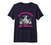 Chica Motera Las Chicas Buenas Van Al Cielo Moto Camiseta Premium