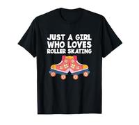 Chica Patinadora Solo una Chica Que ama el Patinaje sobre Ruedas Camiseta