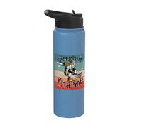 Chica patinadora truco de skate truco de skate energía Stainless Steel Insulated Water Bottle