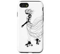 Chica Patinando Dibujo de una Linea para Niñas Carcasa para iPhone SE (2020) / 7 / 8