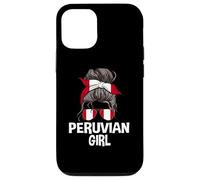 Chica peruana desordenada moño de Pelo patriótico Mujer Perú Gafas de Sol Carcasa para iPhone 12/12 Pro