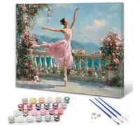 Chica Pintar por Numeros Niños, Pintar por Numeros Adultos Paisaje Paint by Numbers Principiantes, Manualidades Niños 10 Años DIY Kit de Pintura al Óleo de Lienzo Decoracion 20x30cm Sin Marco Y3-385