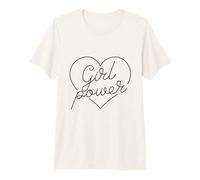 Chica Poder Corazón Amor Mujeres poderosas Fuerte Empoderar Mujer Camiseta Premium