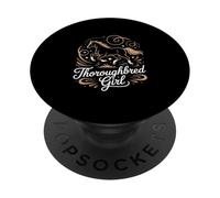 Chica Pura Sangre Racing Spirit Equestrian PopSockets PopGrip Adhesivo