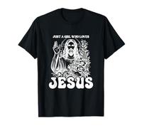 Chica que ama a Jesús Dios Fe Jesús Camiseta