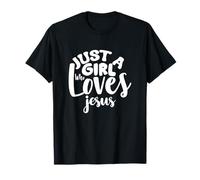 Chica que ama a Jesús Dios Fe Jesús Camiseta