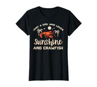 Chica Que ama el Sol Cangrejo Cangrejo de río Niñas Niños Mujeres Camiseta
