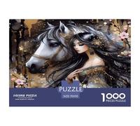 Chica Que lidera el Caballo Puzzle De 1000 Piezas, Moderno DIY,Entretenimiento Creativo Clásicos para Adultos Y Niños A Partir De 12 Años Rompecabezas Familiar - Decoración del Hogar 70x50cm/1000pcs