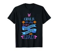 Chica que practica deporte se convierte en mujeres que lideran Camiseta