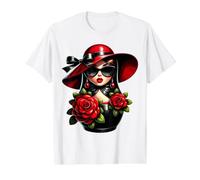 Chica Rusa Rusia Matryoshka Ruso para Rusos Camiseta gráfica económica, Hombre, Blanco, M