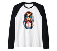 Chica Rusa Rusia Matryoshka Ruso Para Rusos Camiseta Manga Raglan