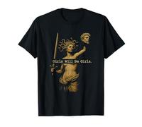 Chica Será Chicas Vintage Medusa Holding Cabeza Feminismo Camiseta