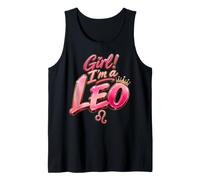 Chica Soy Leo Zodiaco Astrología Baddie Lion Constellation Camiseta sin Mangas