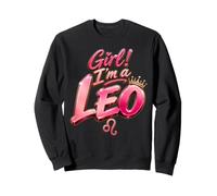 Chica Soy Leo Zodiaco Astrología Baddie Lion Constellation Sudadera