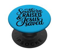 Chica sureña Jesús salvó Fiel Biblia Cristiana Dios PopSockets PopGrip Adhesivo