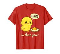 Chica triste Bro Meme Huevo Divertido Dibujos Animados Lindo Desayuno Broma Camiseta