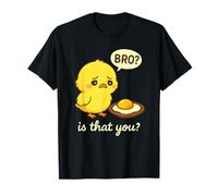 Chica triste Bro Meme Huevo Divertido Dibujos Animados Lindo Desayuno Broma Camiseta