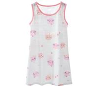 Chica Vestido de Noche sin Mangas Impreso Pijama de Algodón Niño Adolescentes Camisas Dormir Sleepwear, a, 150 cm