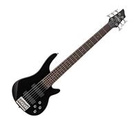 Chicago 6 String Bass Guitar by Gear4music Black