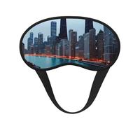 Chicago - Antifaz de dormir para adultos, opaca, cómoda máscara de ojos con bloqueo de luz para viajes, yoga