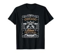 Chicago Blues Festival Blues - Camiseta de guitarra Camiseta