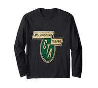 Chicago Camiseta Retro Transit Authority Logo CTA Hombres Mujeres Manga Larga