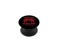 Chicago Chinatown Chino Americano Illinois Loop South Side PopSockets PopGrip Adhesivo