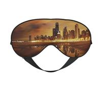 Chicago City - Máscara de ojos opaca suave de doble cara para siesta