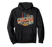 Chicago City Name Travel Souvenir - Regalo turístico Sudadera con Capucha
