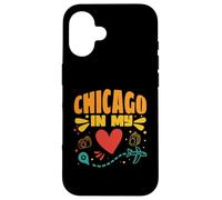 Chicago en mi corazón - Souvenir de Viajero de Estados Unidos Carcasa para iPhone 16