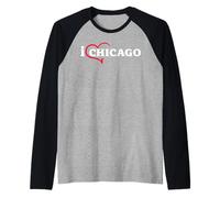 Chicago, Estados Unidos, Grupo, Recuerdo, Pareja, Viaje, Familia, Coincidencia Camiseta Manga Raglan