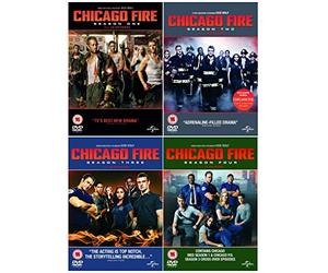 Chicago Fire Season 1-4 Complete DVD Collection + Contains Chicago Med Season 1 & Chicago PD Season 3 Cross Over Episodes