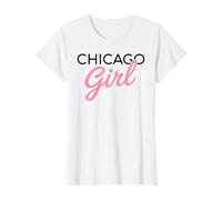 Chicago Girl Illinois Mujeres Chica Divertido Hogar Chi Town City Camiseta